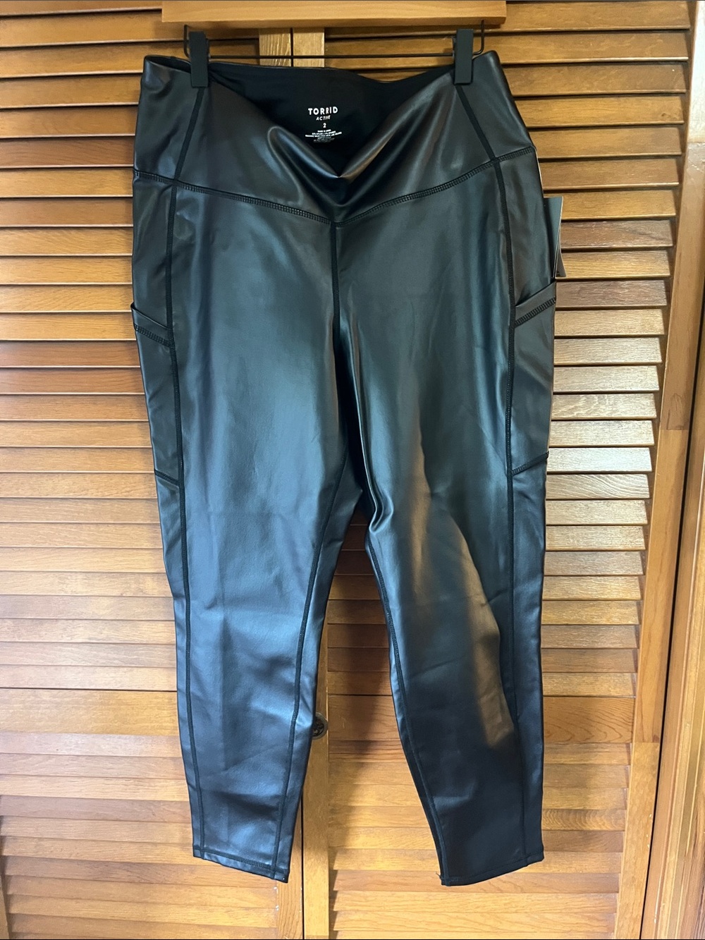 Torrid Black Faux Leather High-Rise Leggings NWT Size 2X